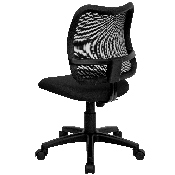 Mid-Back Black Mesh Swivel Task Office Chair, WL-A277-BK-GG