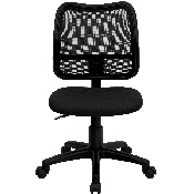 Mid-Back Black Mesh Swivel Task Office Chair, WL-A277-BK-GG