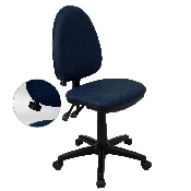 Mid-Back Navy Blue Fabric Multifunction Swivel Ergonomic Task Office Chair with Adjustable Lumbar Support, WL-A654MG-NVY-GG