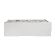5 Drawer Wood Top White Cast Iron Frame Vertical Storage Dresser with Light Gray Easy Pull Fabric Drawers, WX-5L206-X-WH-GR-GG