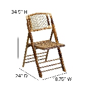 American Champion Bamboo Folding Chair, X-62111-BAM-GG