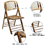 American Champion Bamboo Folding Chair, X-62111-BAM-GG