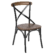Advantage X-Back Chair with Metal Bracing and Fruitwood Seat, X-BACK-METAL-FW