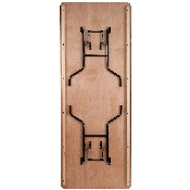 8-Foot Rectangular Wood Folding Banquet Table with Clear Coated Finished Top, XA-3696-P-GG, XA-3696-P-GG