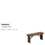 HERCULES Series 40'' x 12'' Antique Rustic Solid Pine Folding Farm Bench, XA-B-40X12-GG