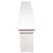 HERCULES Series 40" x 12" Antique Rustic White Solid Pine Folding Farm Bench, XA-B-40X12-WH-GG