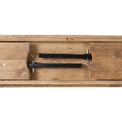 HERCULES Series 8' x 12'' Antique Rustic Solid Pine Folding Farm Bench with 3 Legs, XA-B-96X12-L-GG