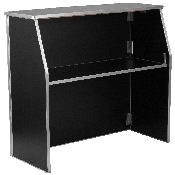4' Black Laminate Foldable Bar, XA-BAR-48-BK-GG