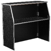 4' Black Marble Laminate Foldable Bar, XA-BAR-48-MAR-GG