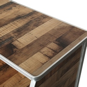 Amara 4' Rustic Natural Wood Plank Laminate Foldable Bar - Portable Event Bar, XA-BAR-48-NAT-GG