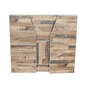Amara 4' Rustic Natural Wood Plank Laminate Foldable Bar - Portable Event Bar, XA-BAR-48-NAT-GG