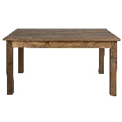 60" x 38" Rectangular Antique Rustic Solid Pine Farm Dining Table, XA-F-60X38-GG
