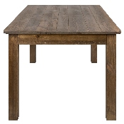 60" x 38" Rectangular Antique Rustic Solid Pine Farm Dining Table, XA-F-60X38-GG
