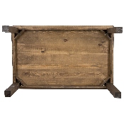 60" x 38" Rectangular Antique Rustic Solid Pine Farm Dining Table, XA-F-60X38-GG