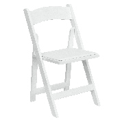 HERCULES Series White Wood Folding Chair with Vinyl Padded Seat, XF-2901-WH-WOOD-GG