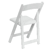 HERCULES Series White Wood Folding Chair with Vinyl Padded Seat, XF-2901-WH-WOOD-GG