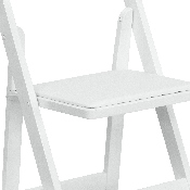 HERCULES Series White Wood Folding Chair with Vinyl Padded Seat, XF-2901-WH-WOOD-GG
