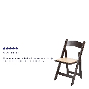 HERCULES Series Chocolate Wood Folding Chair with Vinyl Padded Seat, XF-2903-CHOC-WOOD-GG