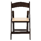 HERCULES Series Chocolate Wood Folding Chair with Vinyl Padded Seat, XF-2903-CHOC-WOOD-GG
