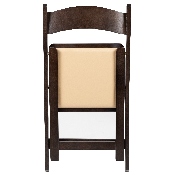 HERCULES Series Chocolate Wood Folding Chair with Vinyl Padded Seat, XF-2903-CHOC-WOOD-GG