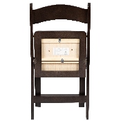 HERCULES Series Chocolate Wood Folding Chair with Vinyl Padded Seat, XF-2903-CHOC-WOOD-GG