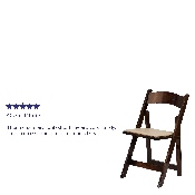 HERCULES Series Fruitwood Wood Folding Chair with Vinyl Padded Seat, XF-2903-FRUIT-WOOD-GG