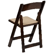 HERCULES Series Fruitwood Wood Folding Chair with Vinyl Padded Seat, XF-2903-FRUIT-WOOD-GG