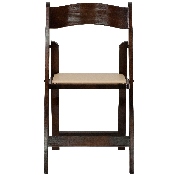 HERCULES Series Fruitwood Wood Folding Chair with Vinyl Padded Seat, XF-2903-FRUIT-WOOD-GG