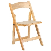 HERCULES Series Natural Wood Folding Chair with Vinyl Padded Seat, XF-2903-NAT-WOOD-GG