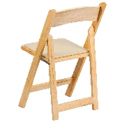 HERCULES Series Natural Wood Folding Chair with Vinyl Padded Seat, XF-2903-NAT-WOOD-GG