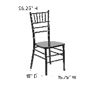 HERCULES Series Black Wood Chiavari Chair, XS-BLACK-GG