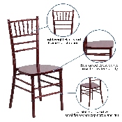 HERCULES Series Mahogany Wood Chiavari Chair, XS-MAHOGANY-GG