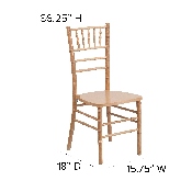 HERCULES Series Natural Wood Chiavari Chair, XS-NATURAL-GG