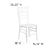 HERCULES Series White Wood Chiavari Chair, XS-WHITE-GG
