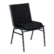 HERCULES Series Heavy Duty Black Dot Fabric Stack Chair, XU-60153-BK-GG