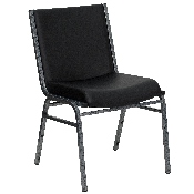 HERCULES Series Heavy Duty Black Vinyl Stack Chair, XU-60153-BK-VYL-GG