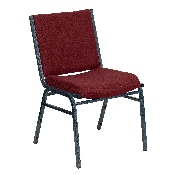 HERCULES Series Heavy Duty Burgundy Patterned Fabric Stack Chair, XU-60153-BY-GG