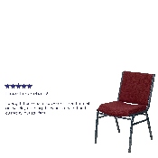 HERCULES Series Heavy Duty Burgundy Patterned Fabric Stack Chair, XU-60153-BY-GG