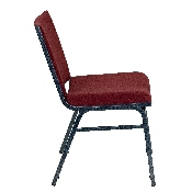 HERCULES Series Heavy Duty Burgundy Patterned Fabric Stack Chair, XU-60153-BY-GG