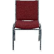 HERCULES Series Heavy Duty Burgundy Patterned Fabric Stack Chair, XU-60153-BY-GG