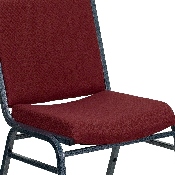 HERCULES Series Heavy Duty Burgundy Patterned Fabric Stack Chair, XU-60153-BY-GG