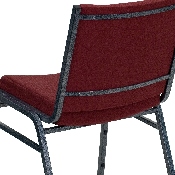 HERCULES Series Heavy Duty Burgundy Patterned Fabric Stack Chair, XU-60153-BY-GG