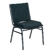 HERCULES Series Heavy Duty Green Patterned Fabric Stack Chair, XU-60153-GN-GG