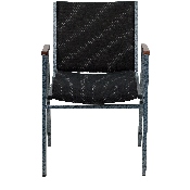 HERCULES Series Heavy Duty Black Dot Fabric Stack Chair with Arms, XU-60154-BK-GG