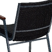HERCULES Series Heavy Duty Black Dot Fabric Stack Chair with Arms, XU-60154-BK-GG