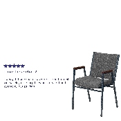 HERCULES Series Heavy Duty Gray Fabric Stack Chair with Arms, XU-60154-GY-GG