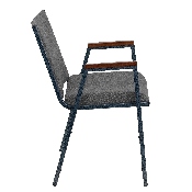 HERCULES Series Heavy Duty Gray Fabric Stack Chair with Arms, XU-60154-GY-GG