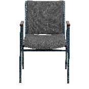 HERCULES Series Heavy Duty Gray Fabric Stack Chair with Arms, XU-60154-GY-GG