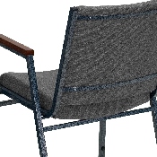 HERCULES Series Heavy Duty Gray Fabric Stack Chair with Arms, XU-60154-GY-GG