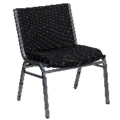 HERCULES Series Big & Tall 1000 lb. Rated Black Fabric Stack Chair, XU-60555-BK-GG